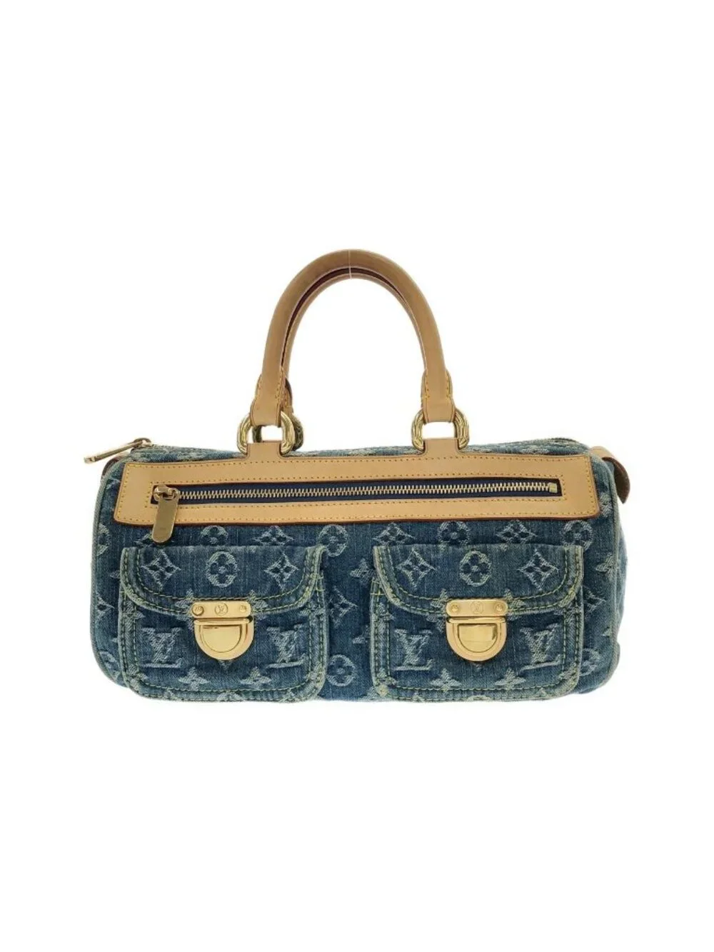 Louis Vuitton Monogram Denim Neo Speedy Boston Bag